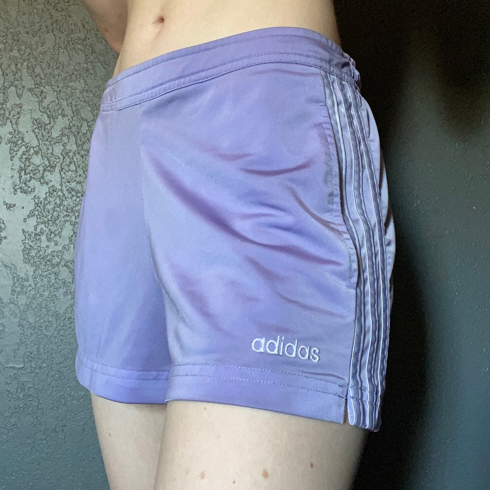 Lavender Adidas shorts